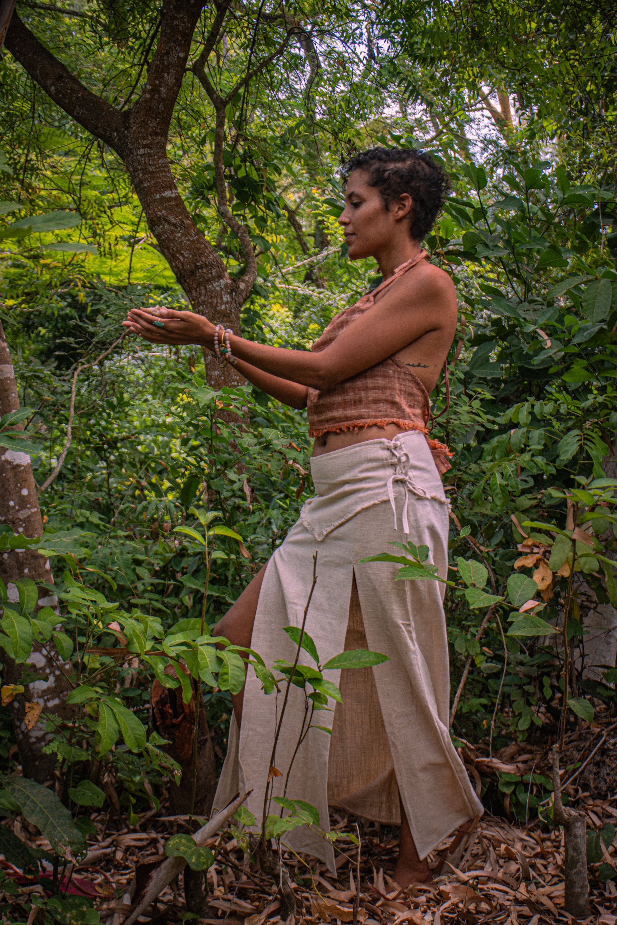 Tribal Skirt with Two Slits