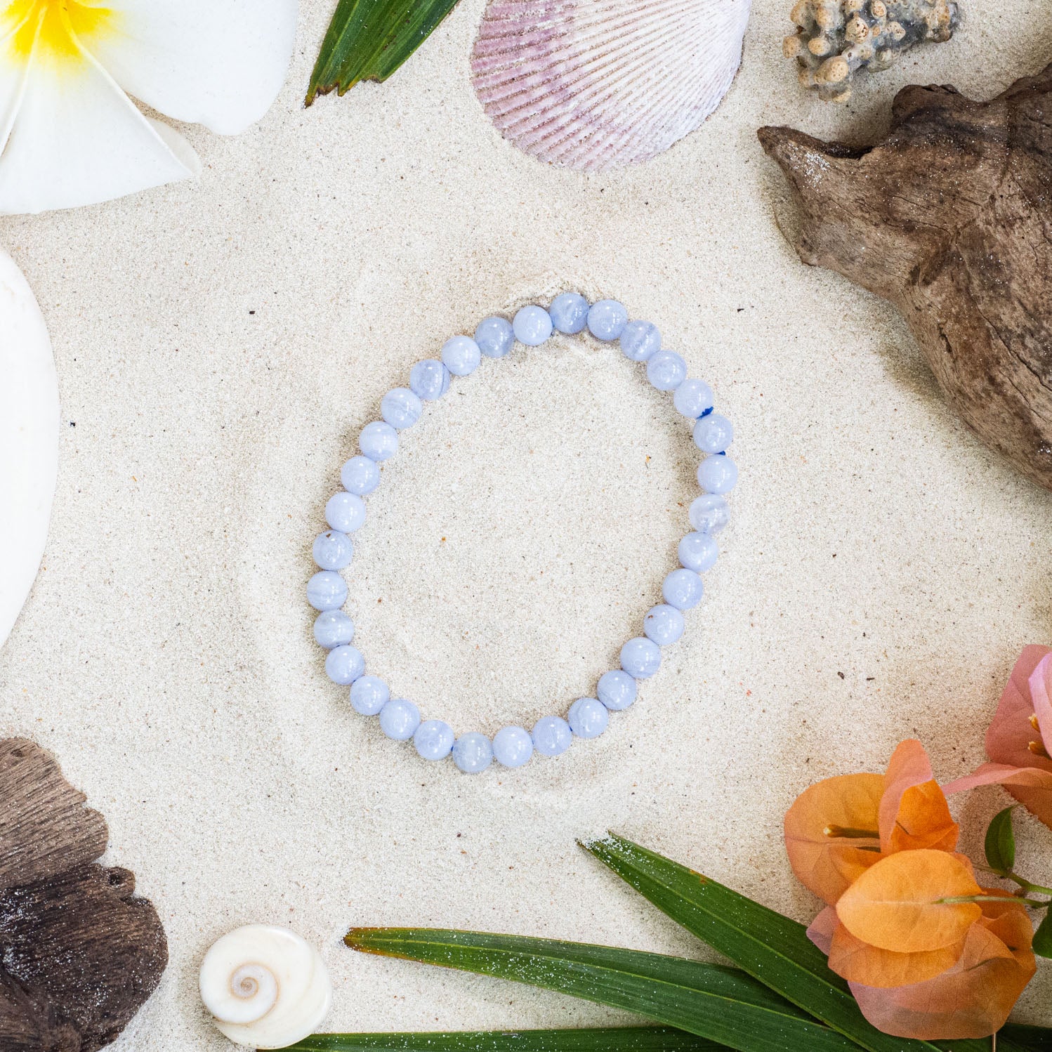 Blue Lace Agate Bracelet 5mm