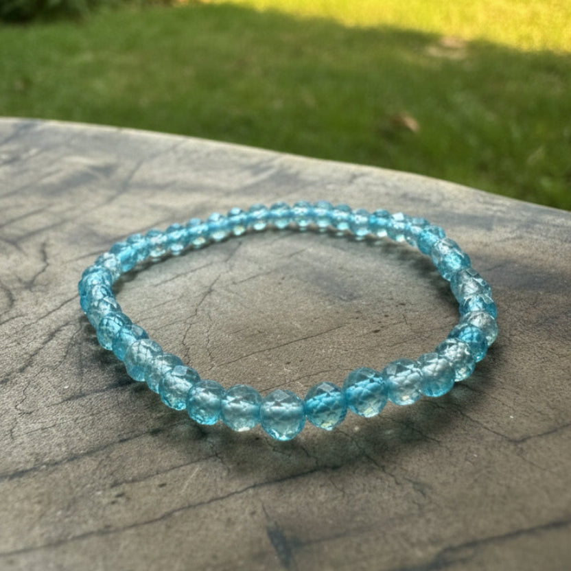 Blue Topaz Bracelet 4mm