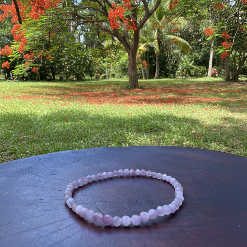 Faceted Kunzite Bracelet 4mm