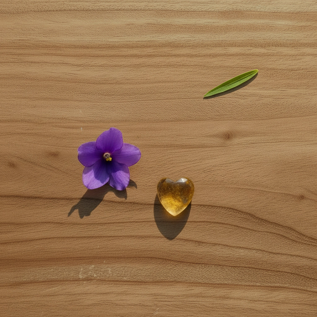 Golden Healer Quartz Heart