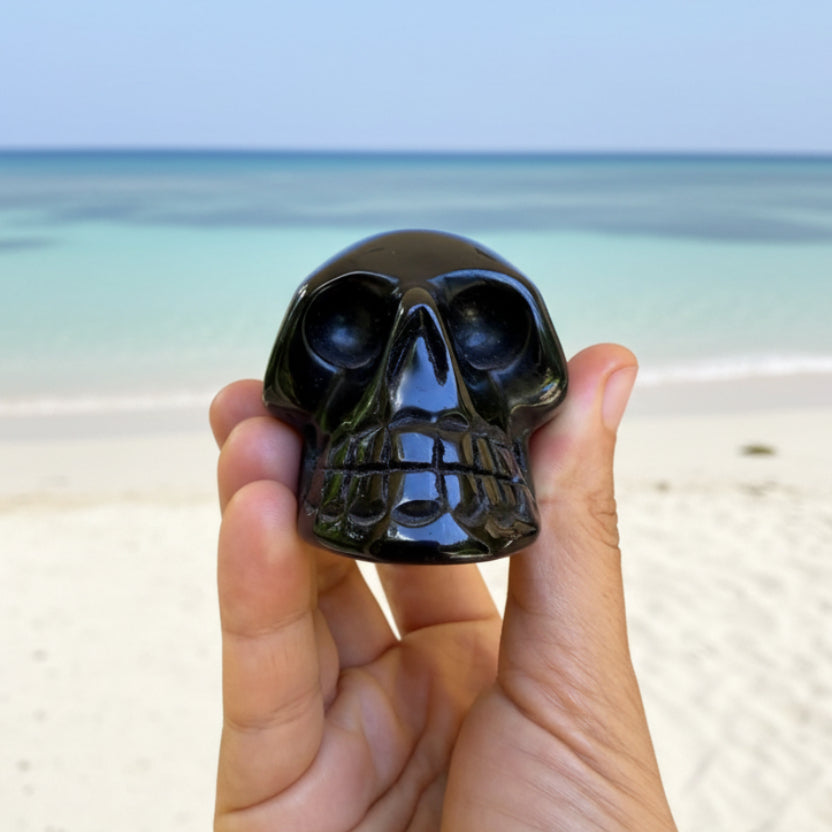 Black Obsidian Skull Premium