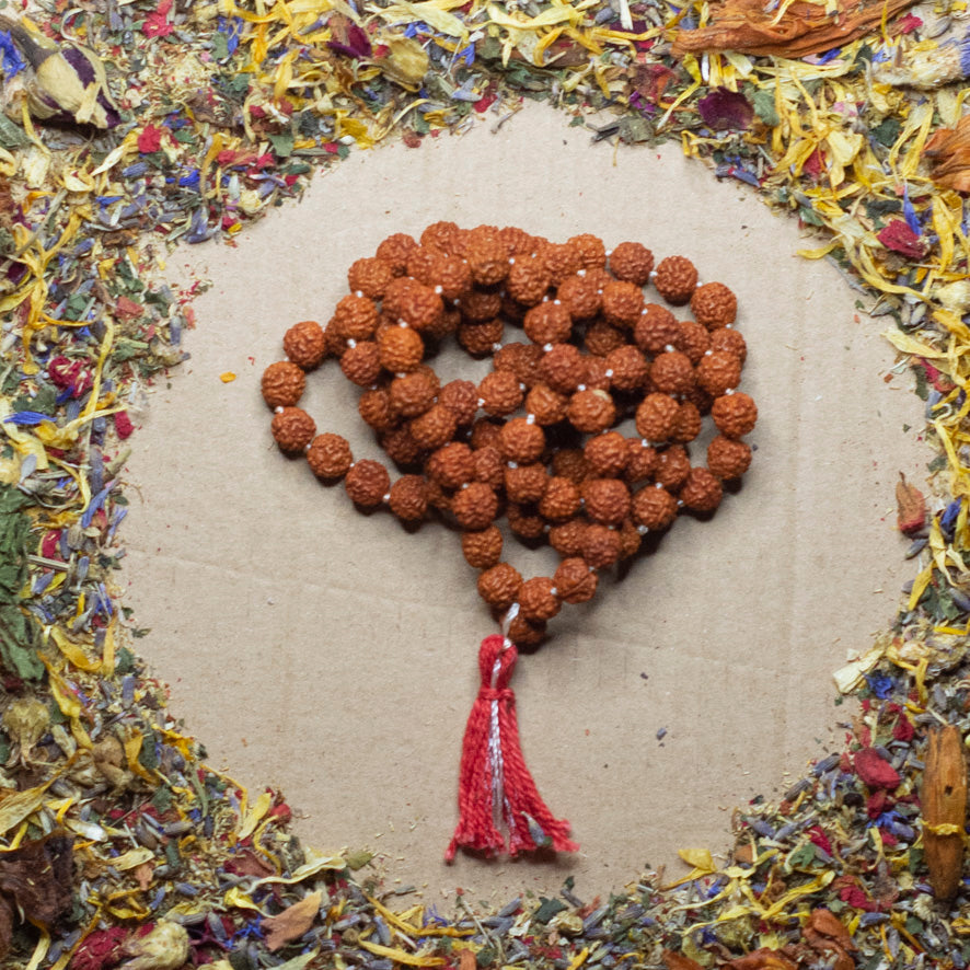 Rudraksha Seed Bead Japa Mala Red