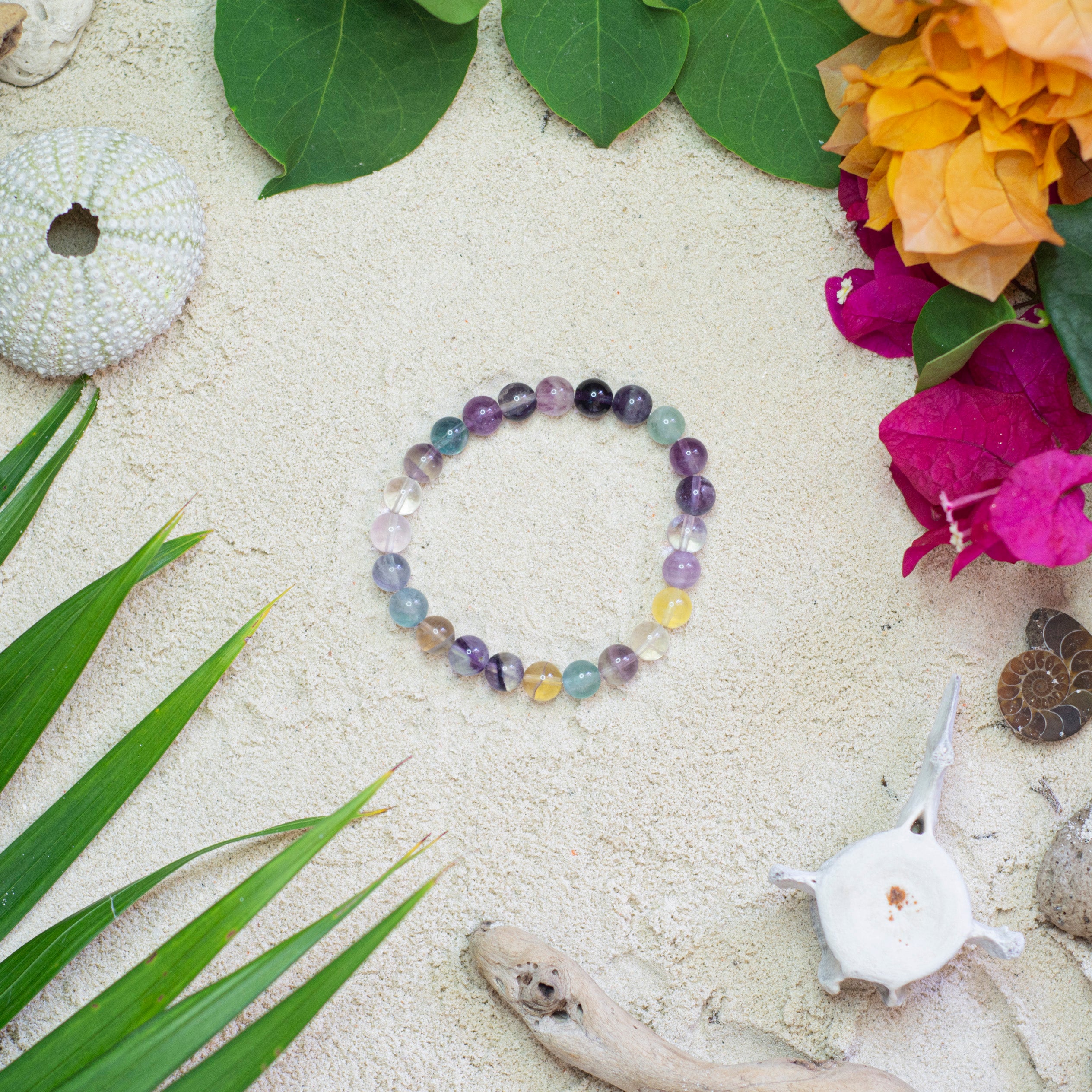Rainbow Fluorite Bracelet 6mm