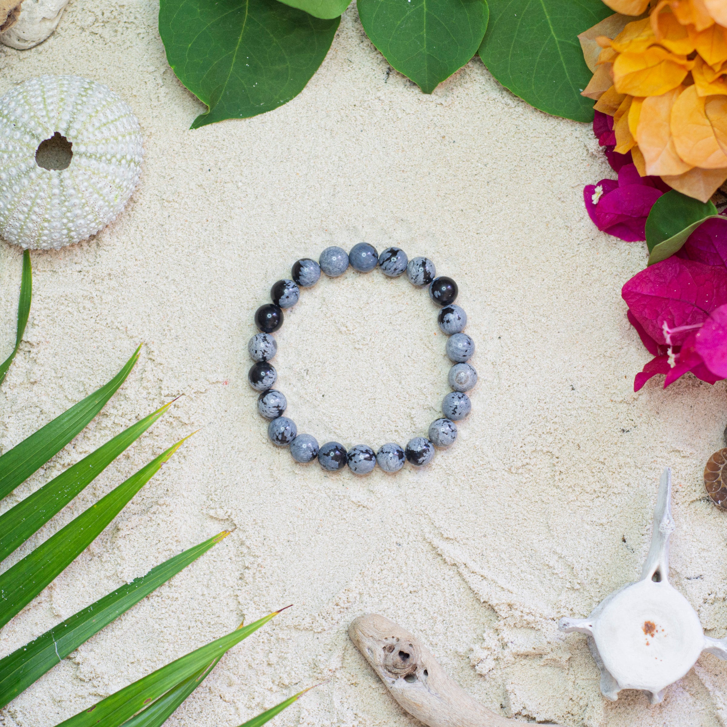 Snowflake Obsidian Bracelet