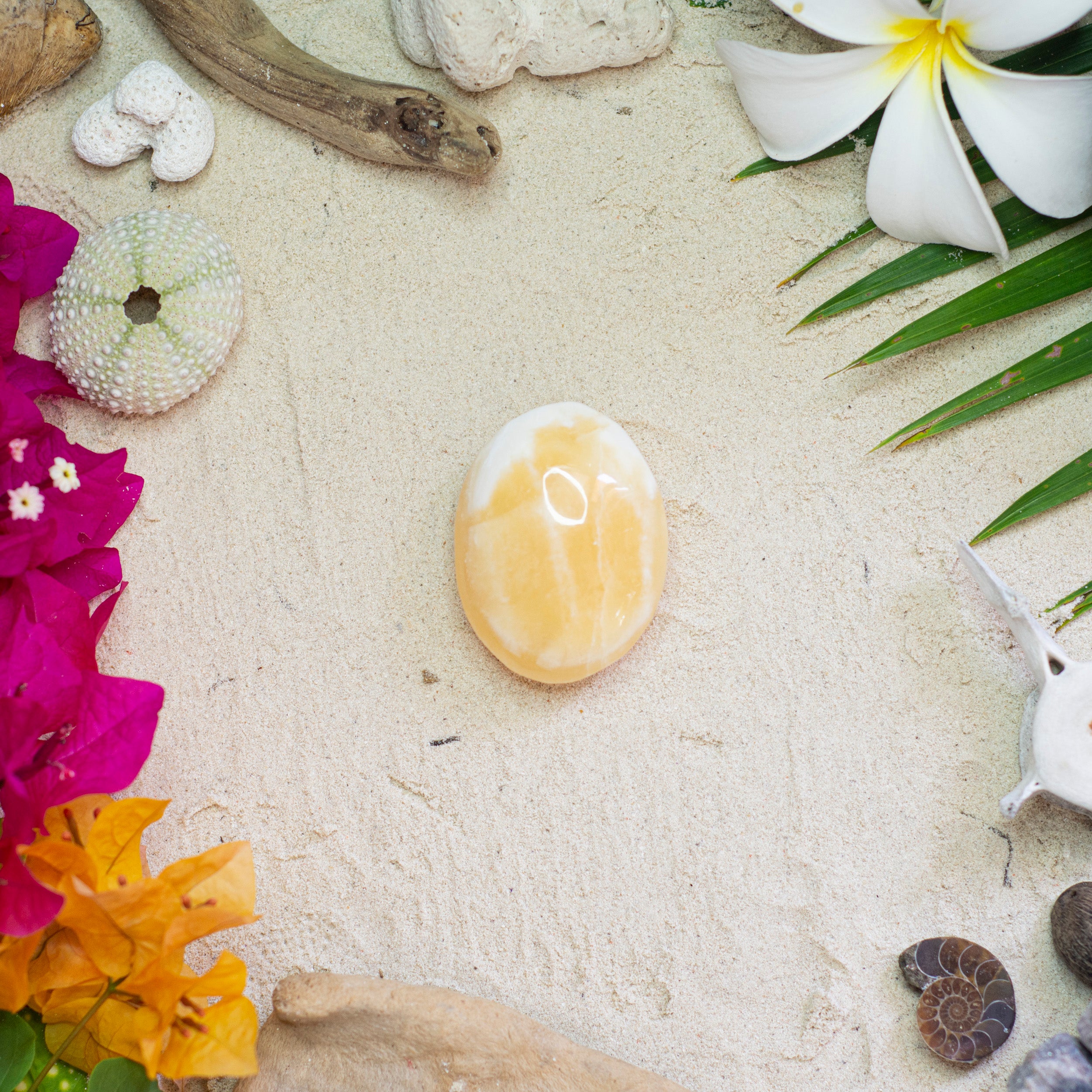 Yellow Calcite Palmstone