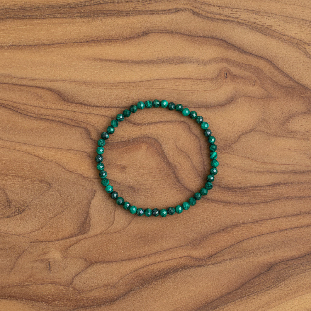 Malachite Faceted Bracelet 4mm
