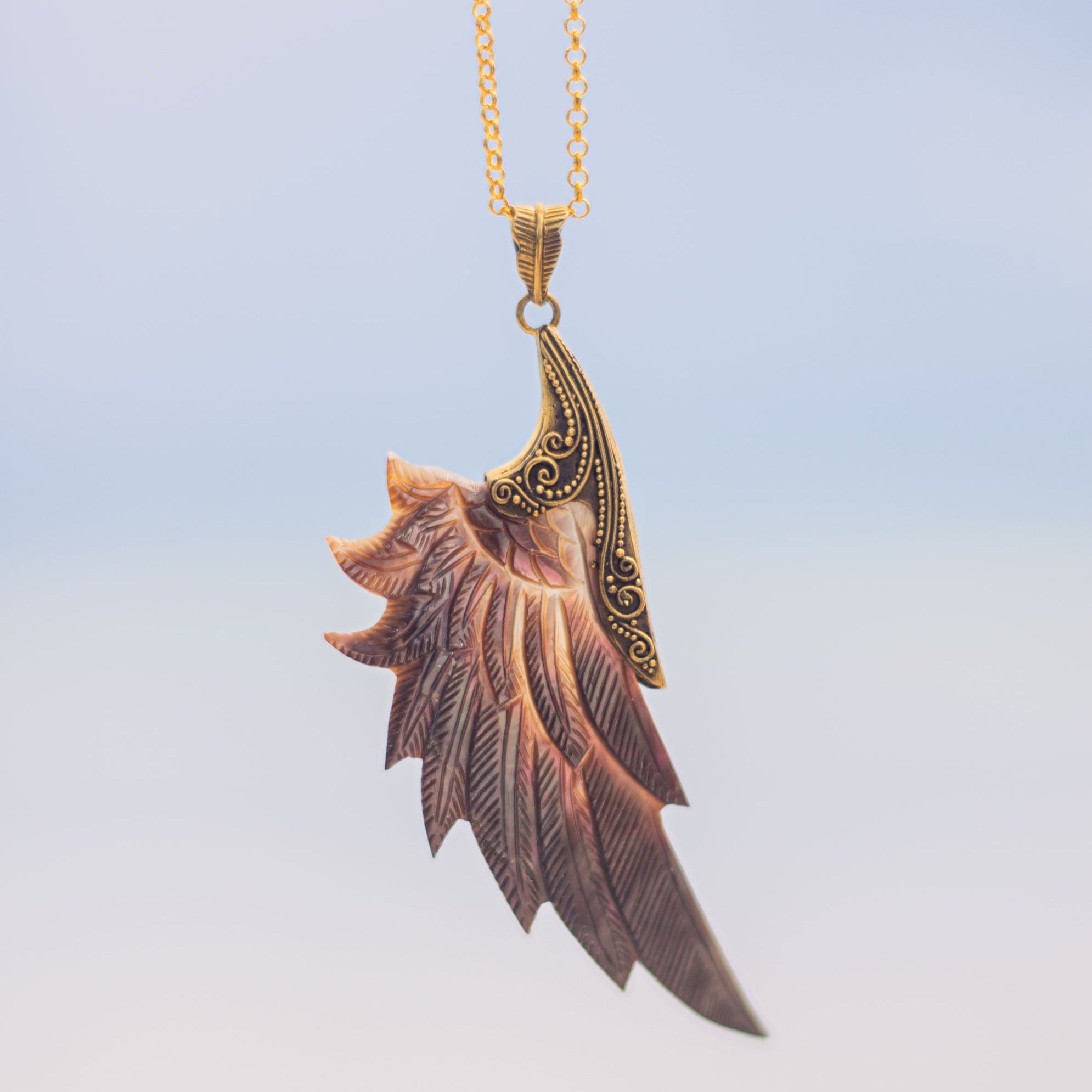 Abalone Angel Wing Pendant