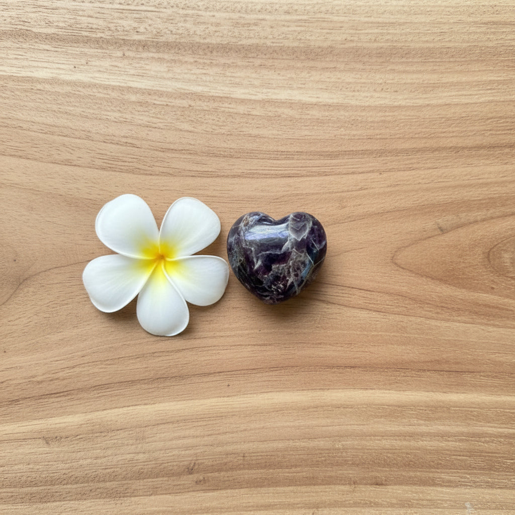 Lepidolite Heart