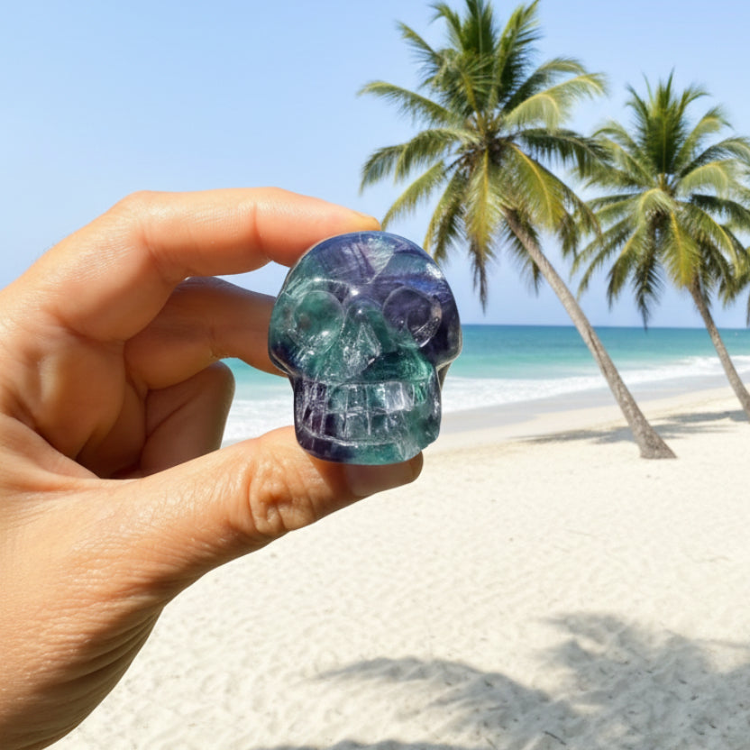 Rainbow Fluorite Skull