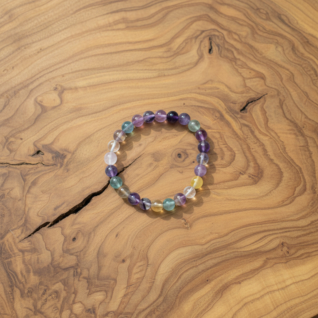 Rainbow Fluorite Bracelet 6mm