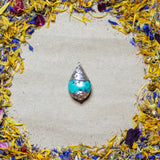 Tibetan Antique Silver Turquoise Pendant