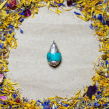 Tibetan Antique Silver Turquoise Pendant