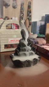 'Smoky Waterfall' Dhoop Cone Incense Burner